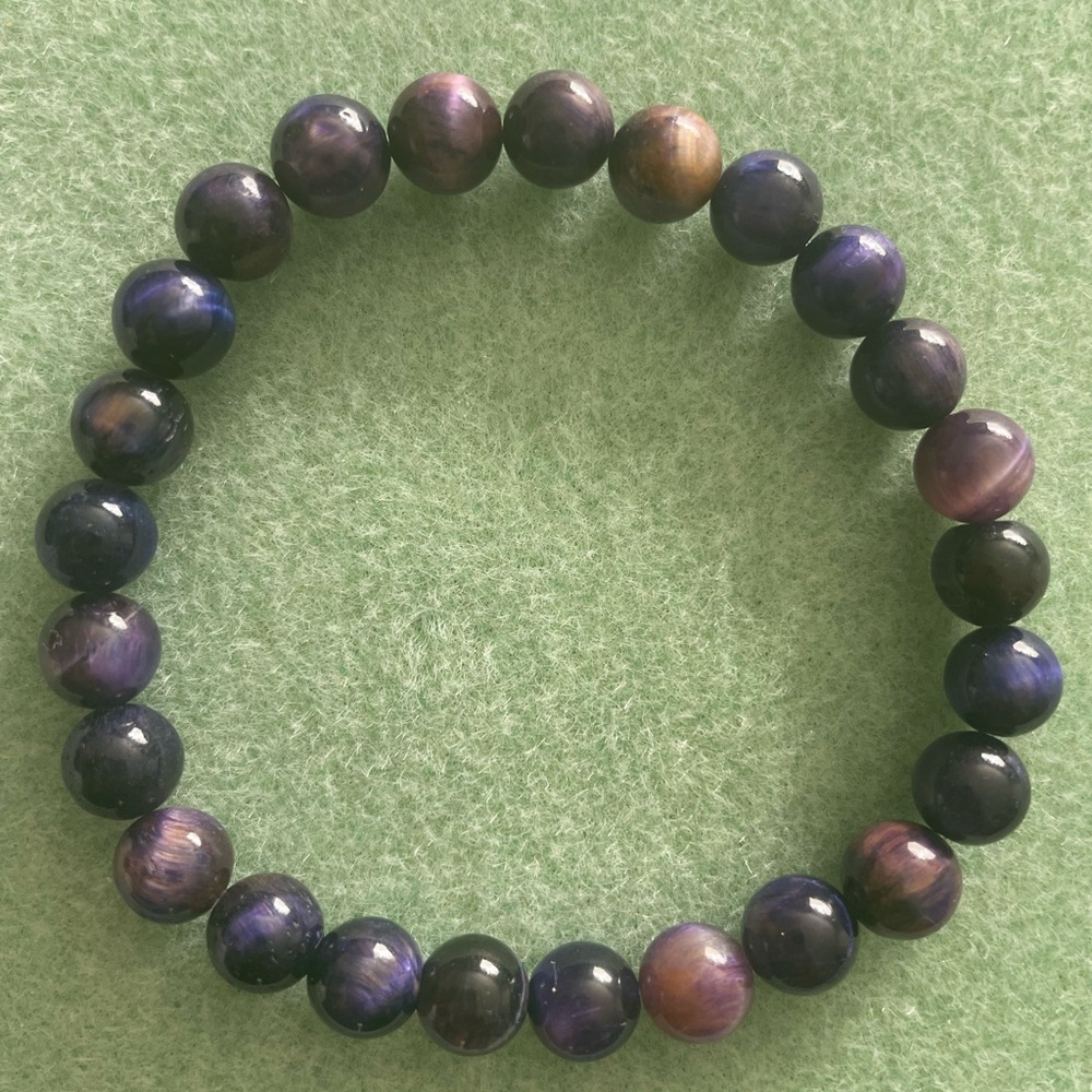 Galaxy Tiger Eye Beaded Bracelet